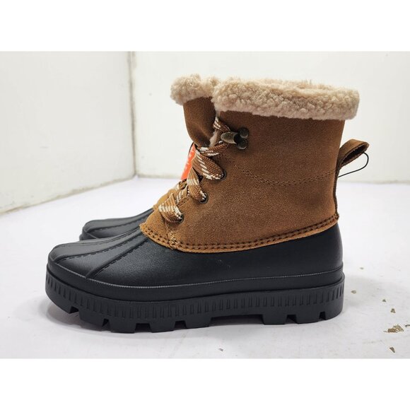 Ozark Trail Women's Fleece Duck Low Winter Boots Brown Size 6 Memory Foam New - Picture 4 of 8